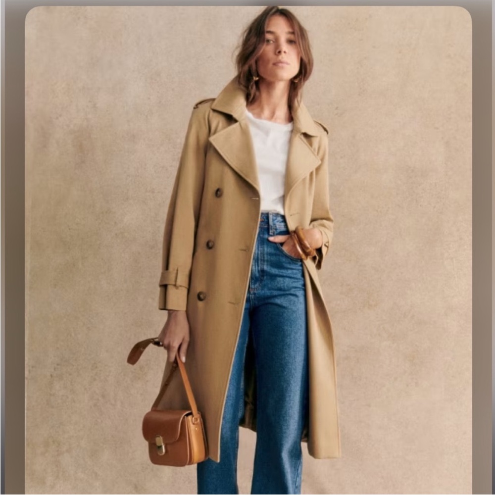 SEZANE SCOTT TRENCH COAT 36